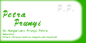 petra prunyi business card